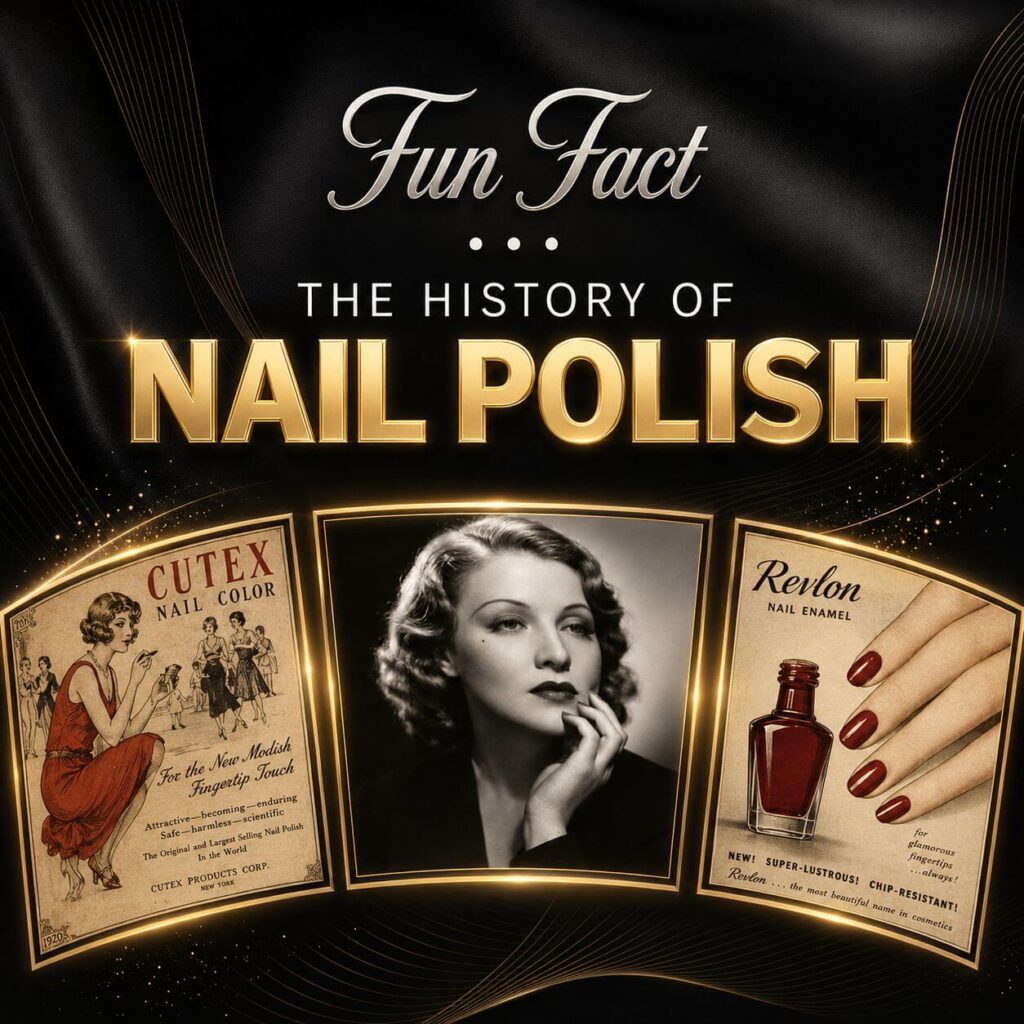 Colorful nail polish collection showcasing the evolution of manicure styles throughout history.